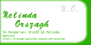 melinda orszagh business card